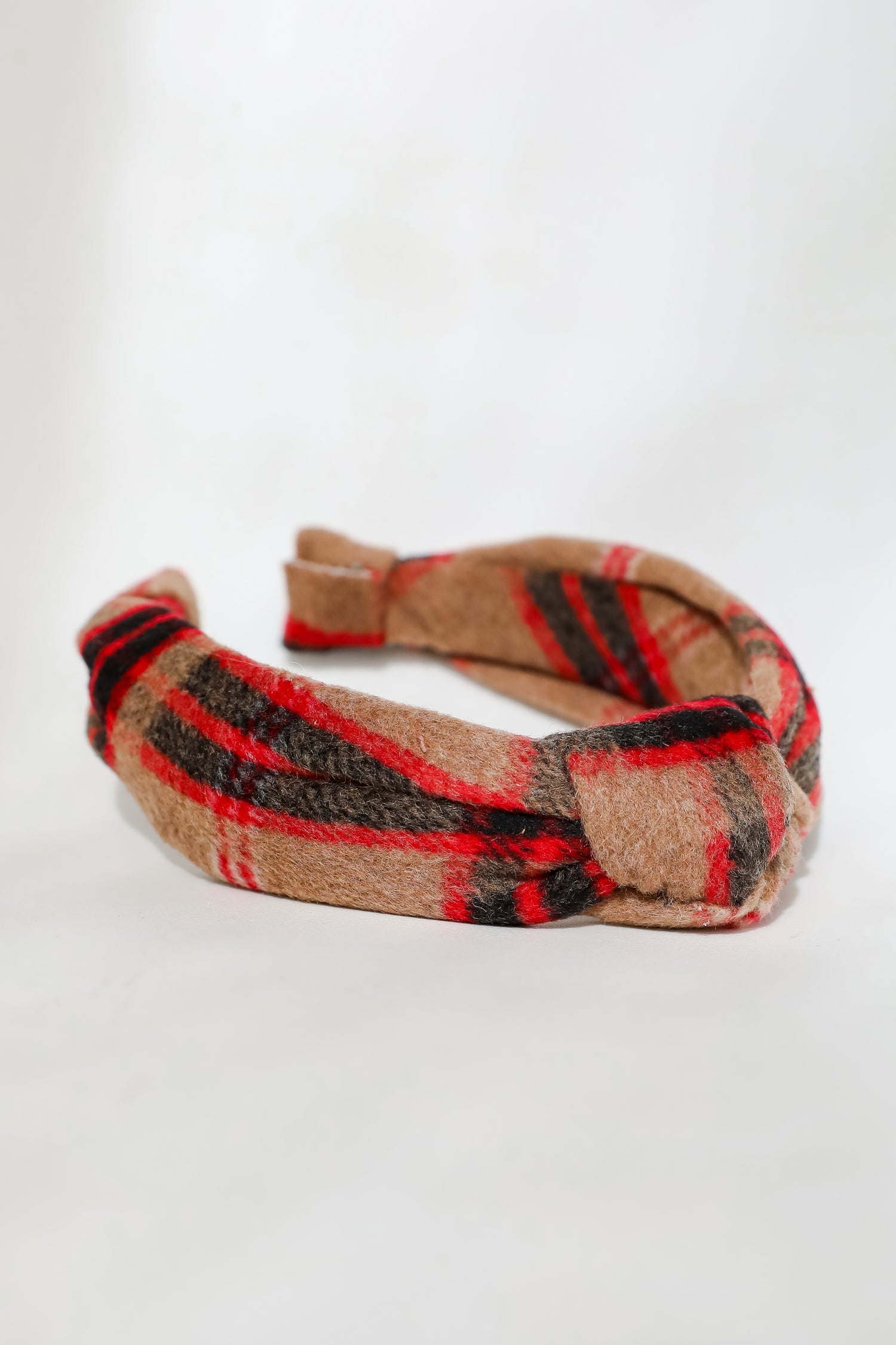 Precious Energy Plaid Knotted Headband