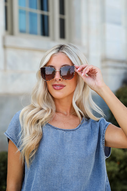 Edgy Intention Tortoise Cat Eye Sunglasses