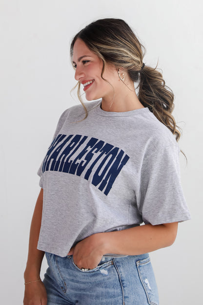 Heather Grey Charleston Cropped Tee