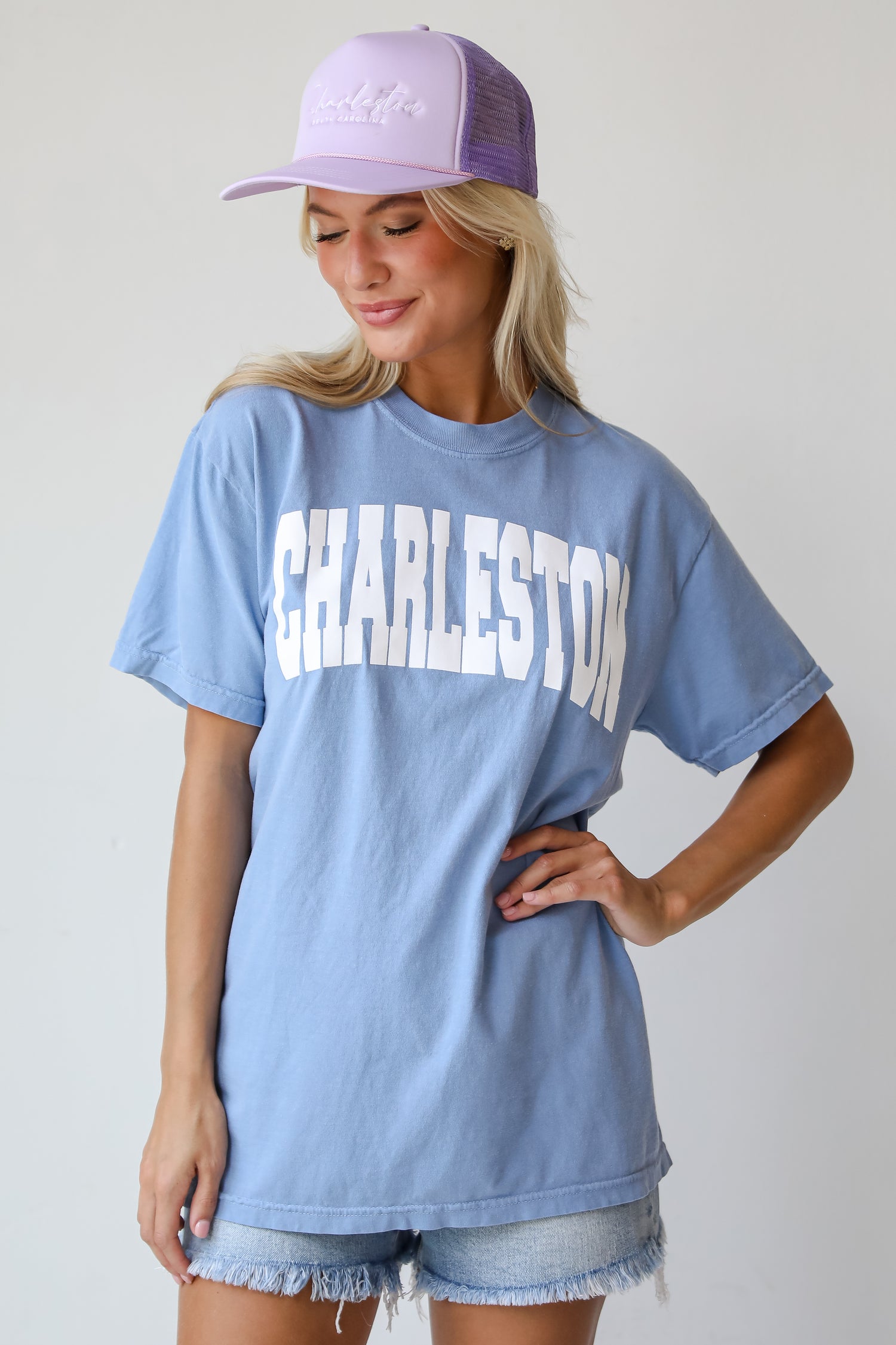 Light Blue Charleston Tee