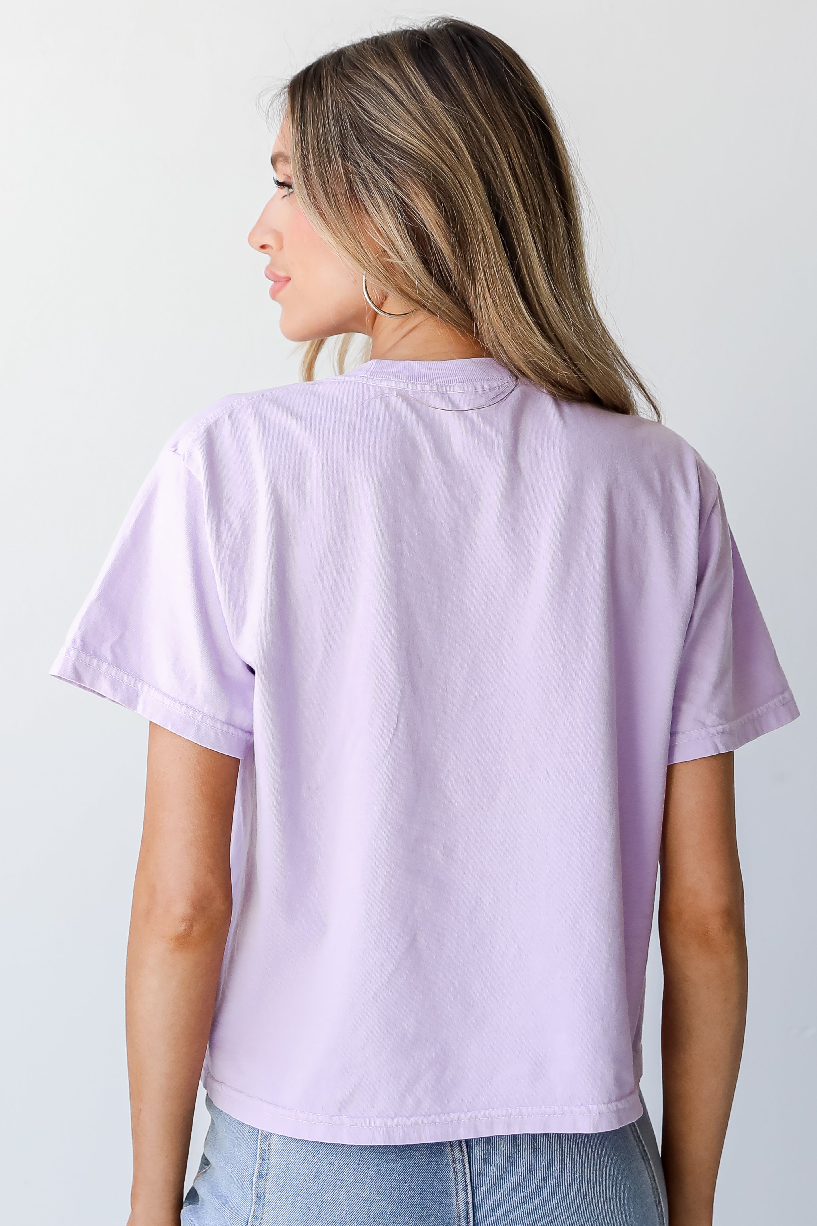 Lavender Charleston Cropped Tee back view