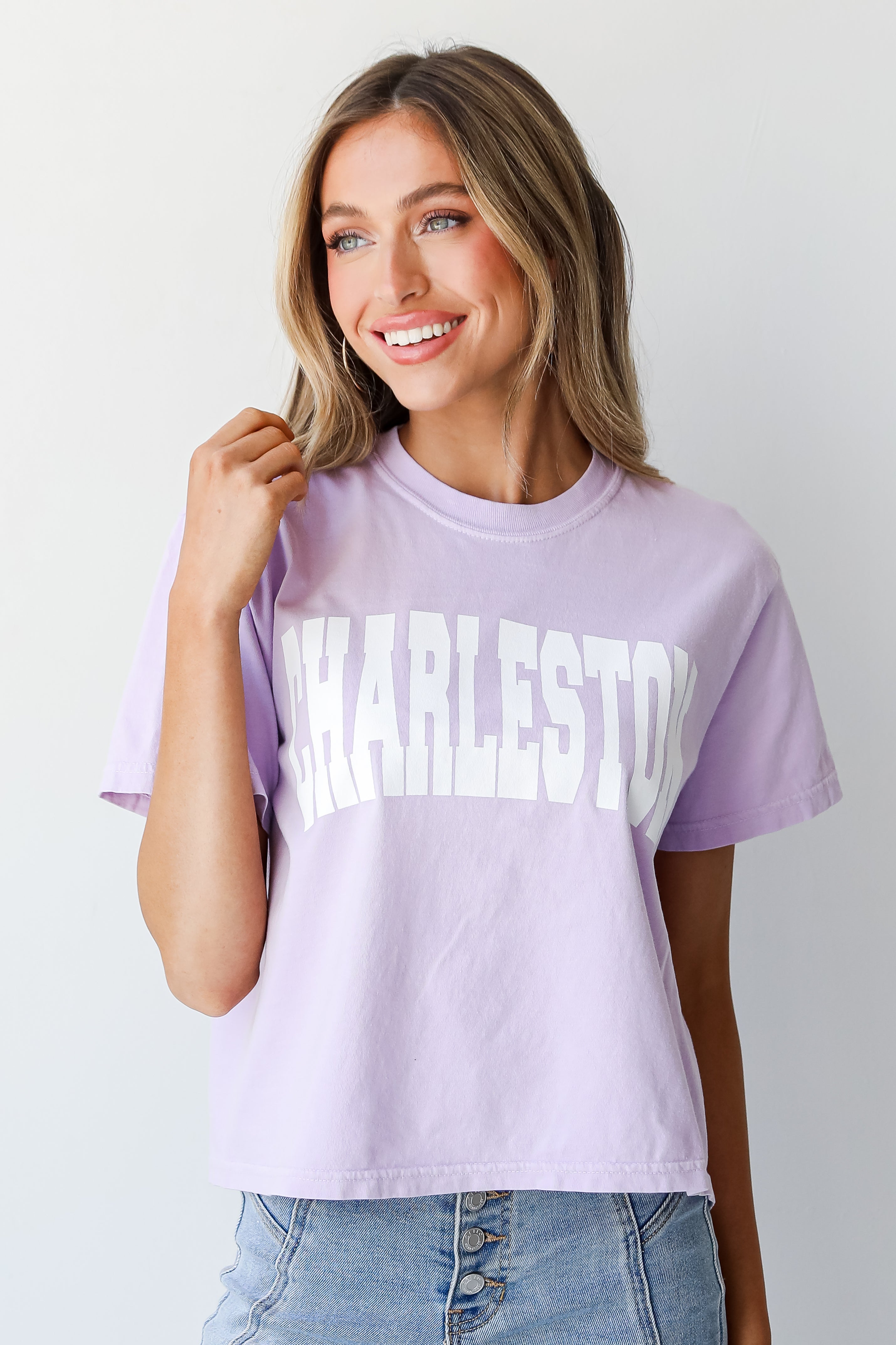 Lavender Charleston Cropped Tee