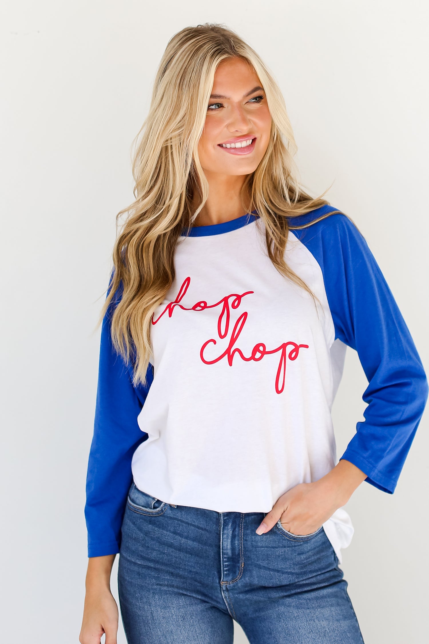 Chop Chop Raglan Tee front view