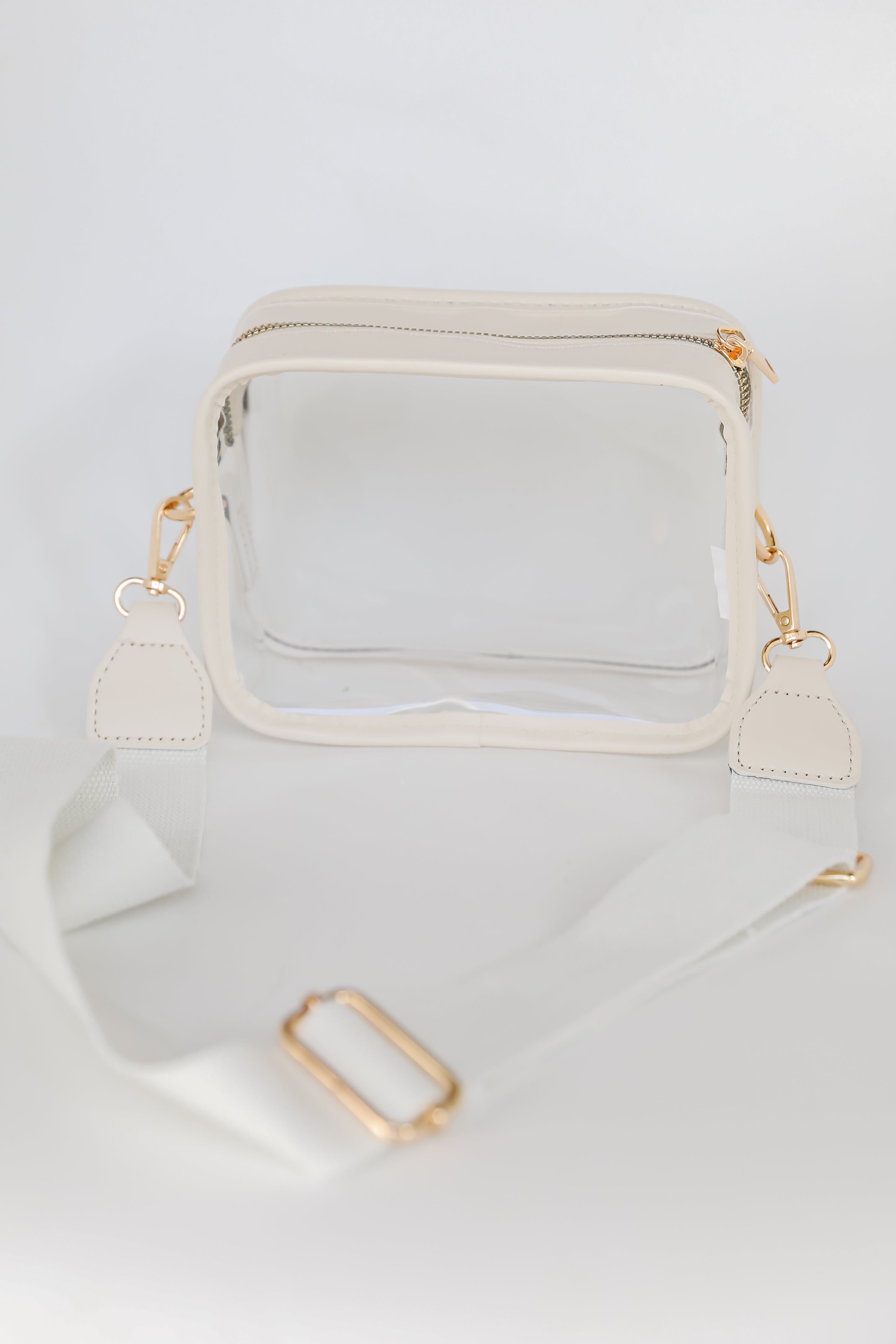 ivory Clear Crossbody Bag flat lay