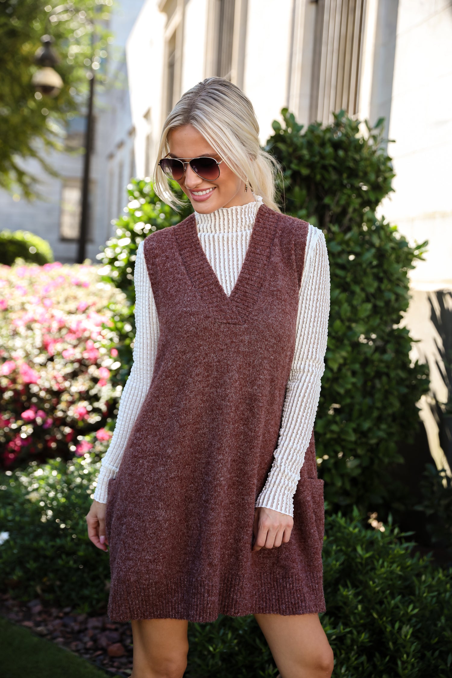 Successful Sophistication Sweater Mini Dress