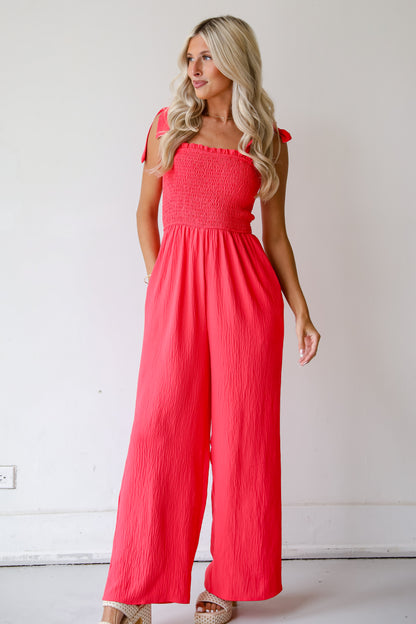 Significant Allure Coral Jumpsuit