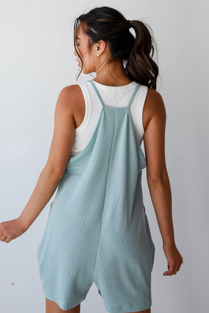 cute sage Corded Romper