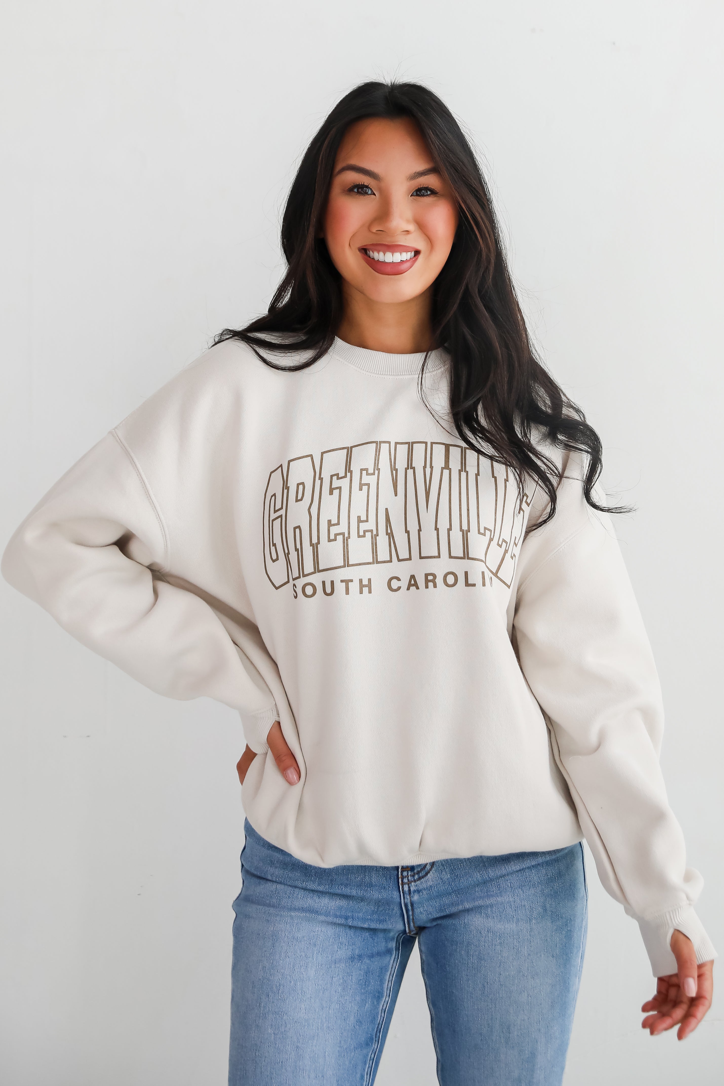 Tan Greenville South Carolina Sweatshirt