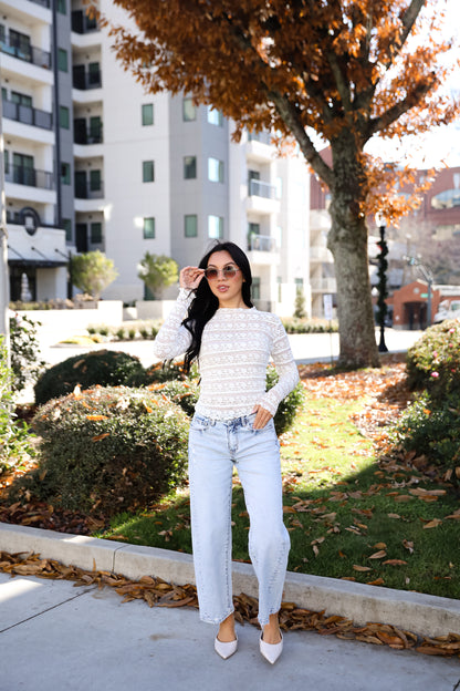 Daily Affection Cream Lace Top