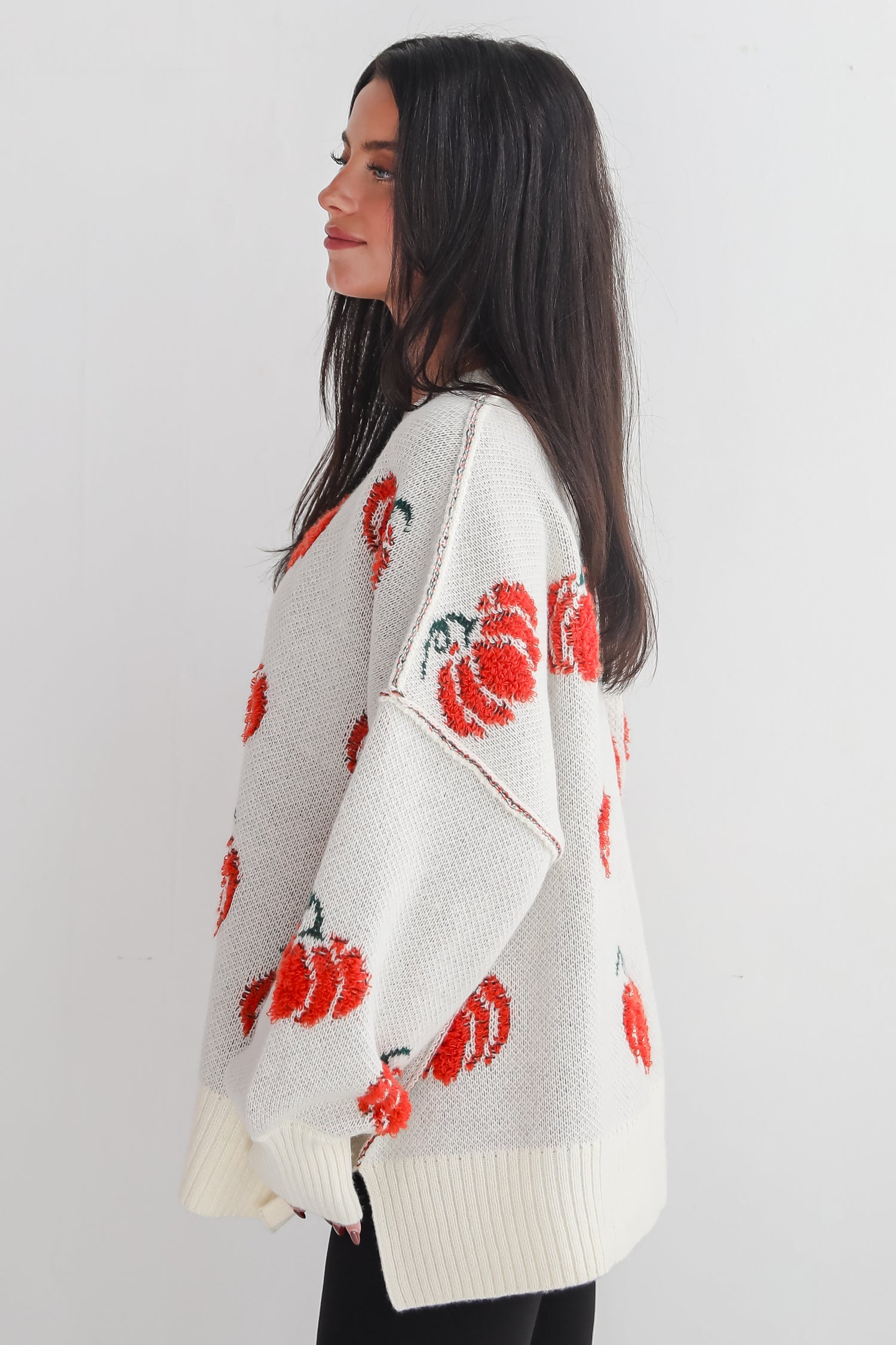 Pumpkin Patch Cream Oversized Sweater