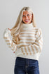 Cuddly Approach Striped Turtleneck Sweater