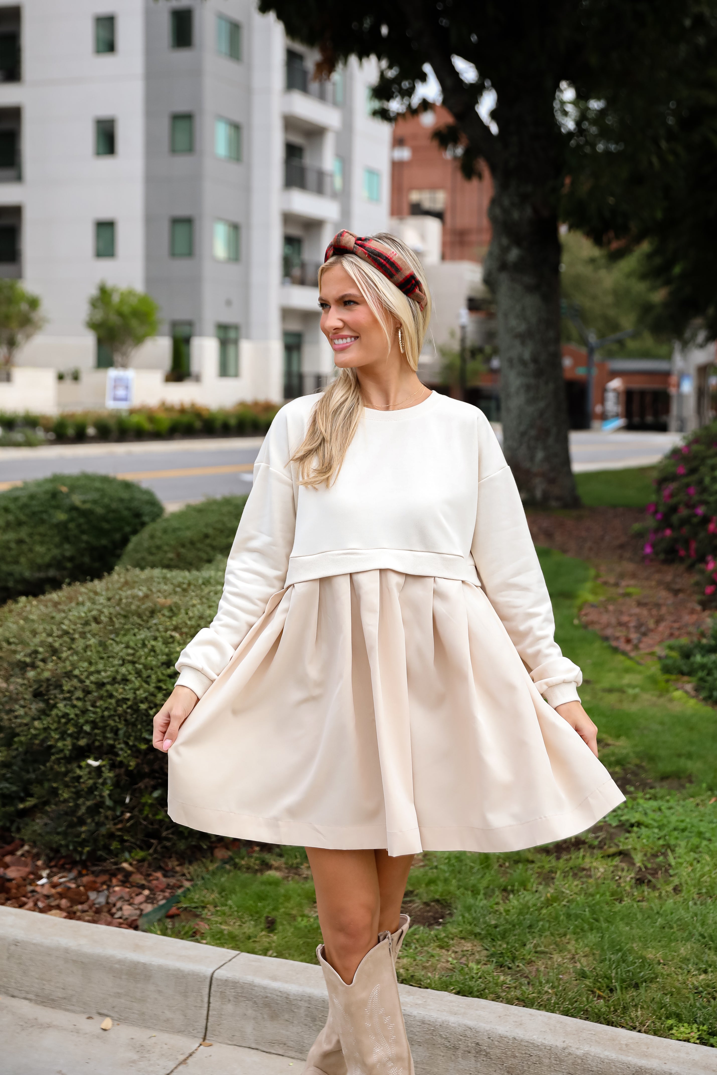 Precious Impression Natural Sweatshirt Dress