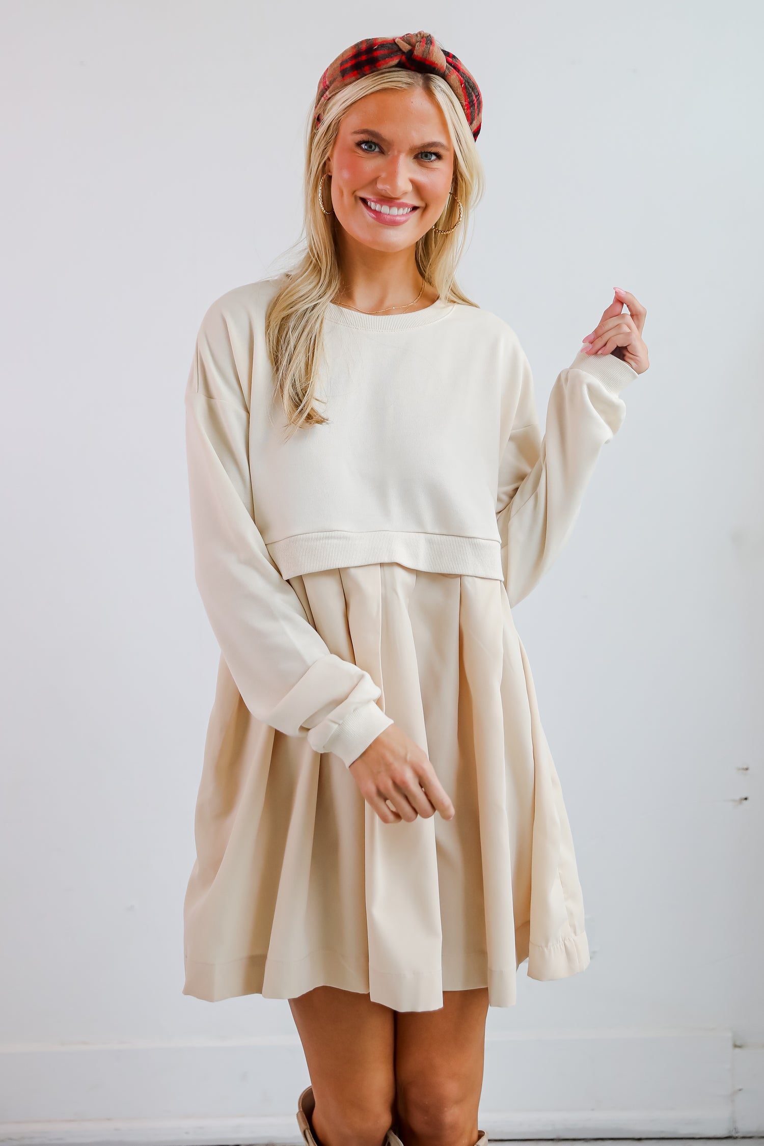 Precious Impression Natural Sweatshirt Dress