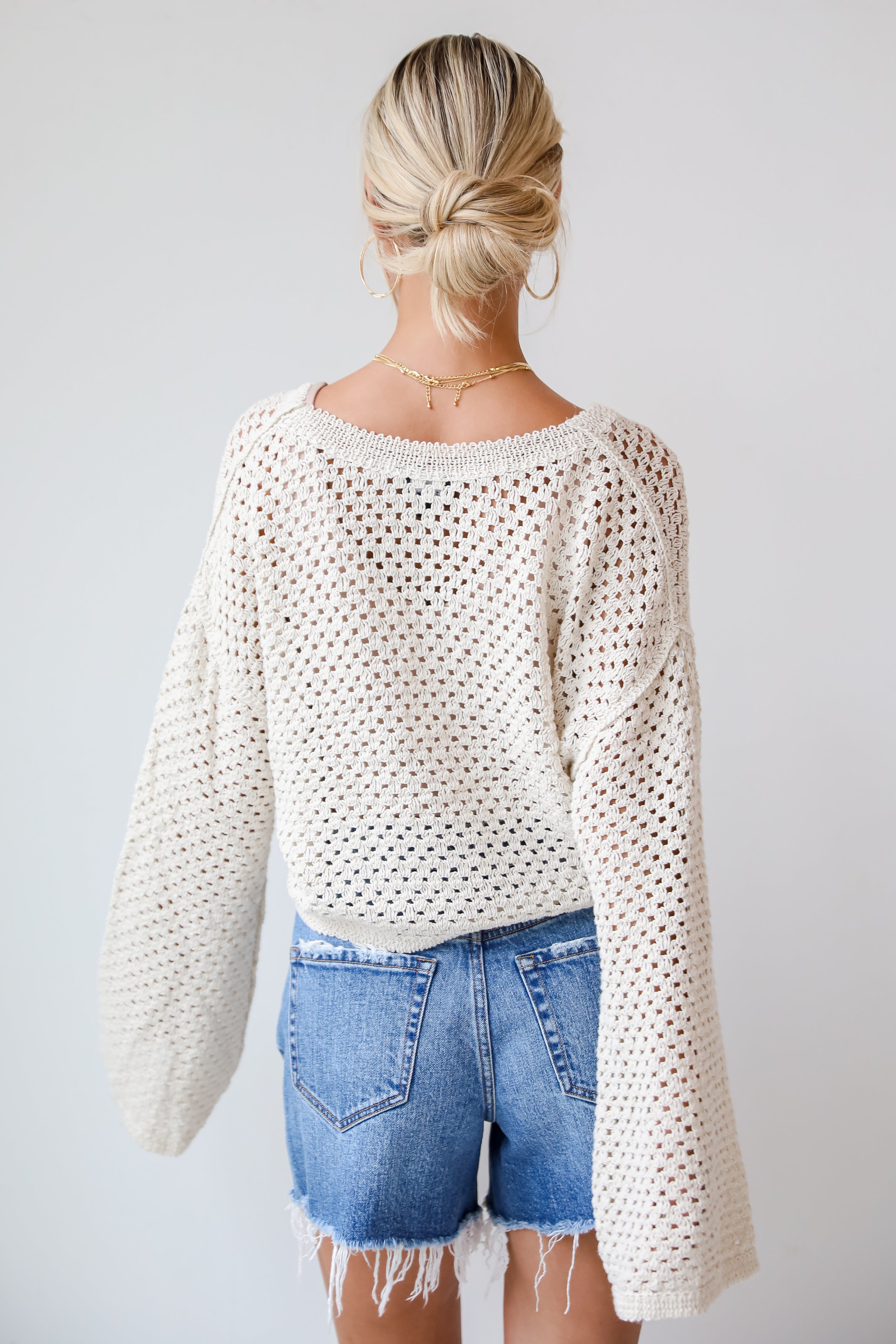 open knit top