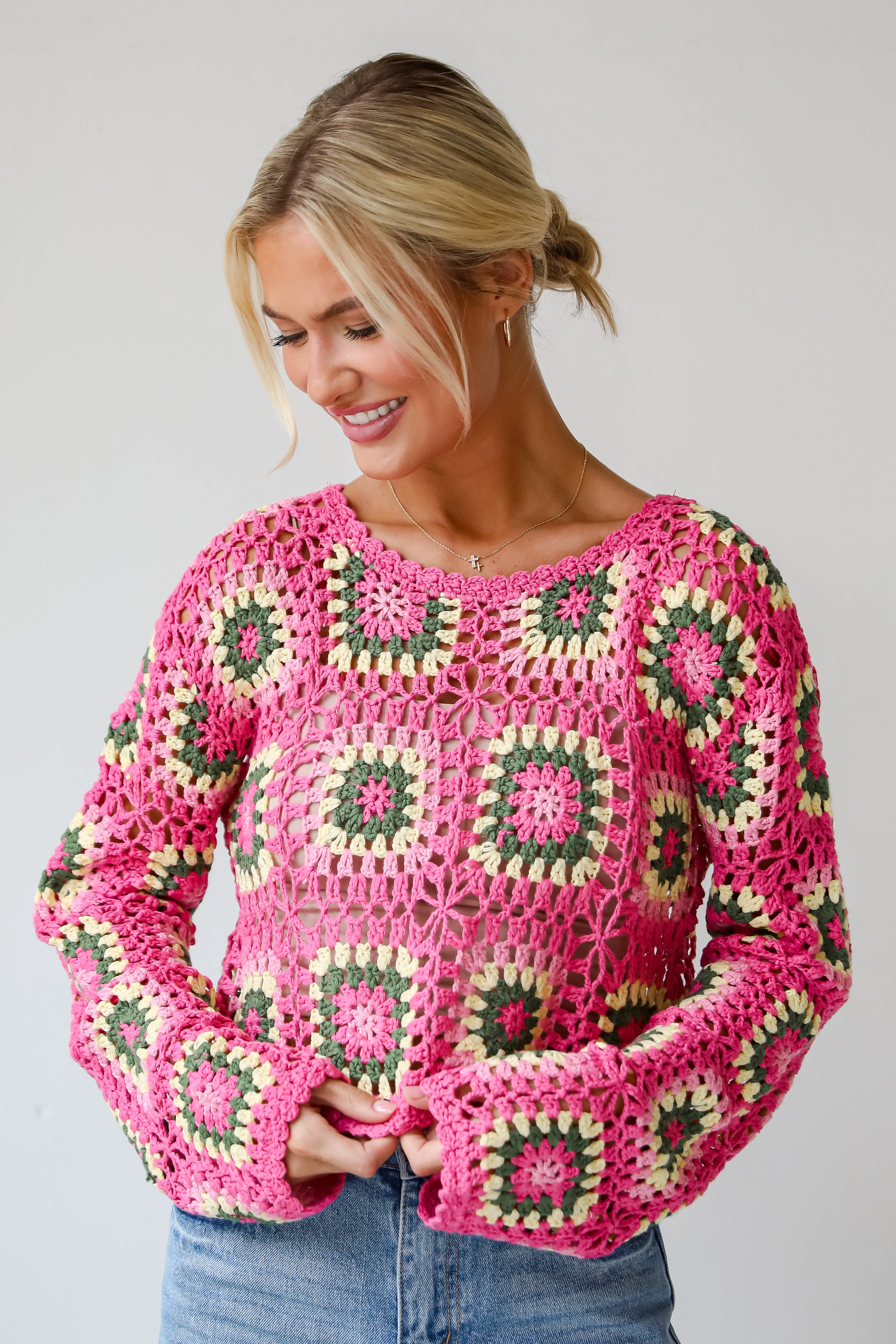 Cultivated Coolness Crochet Knit Top