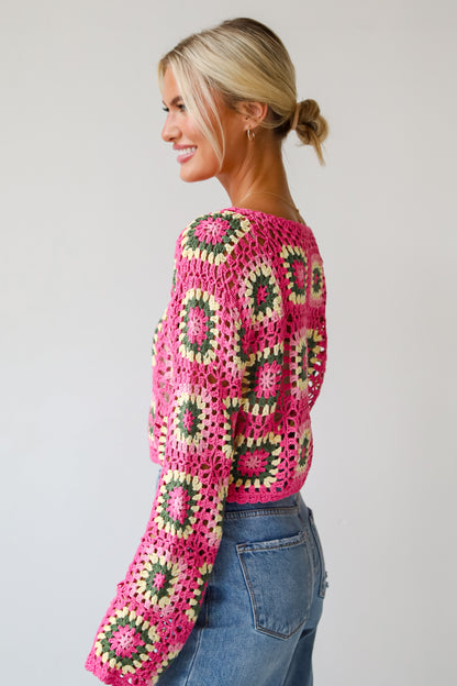 Cultivated Coolness Crochet Knit Top