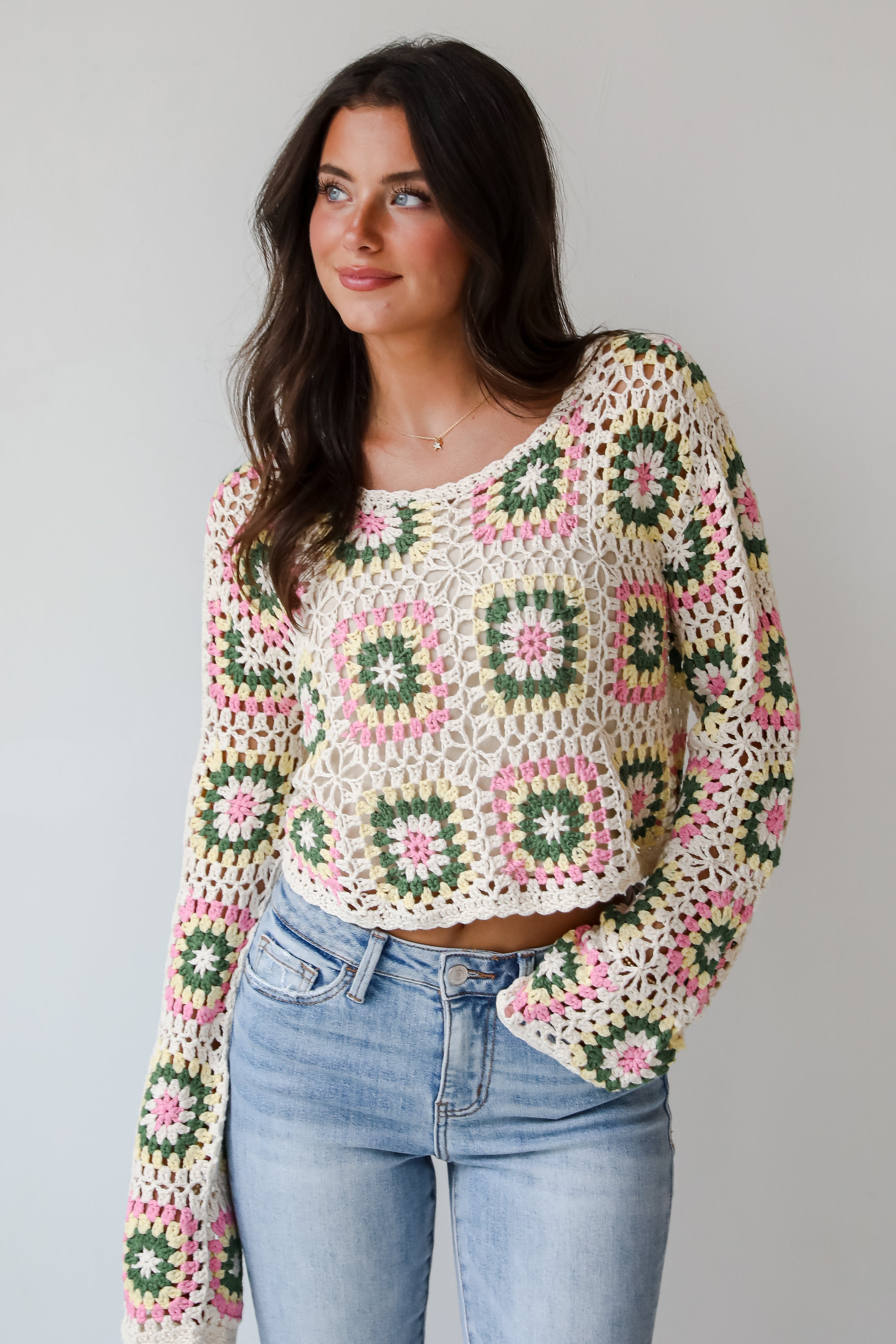 Cultivated Coolness Crochet Knit Top