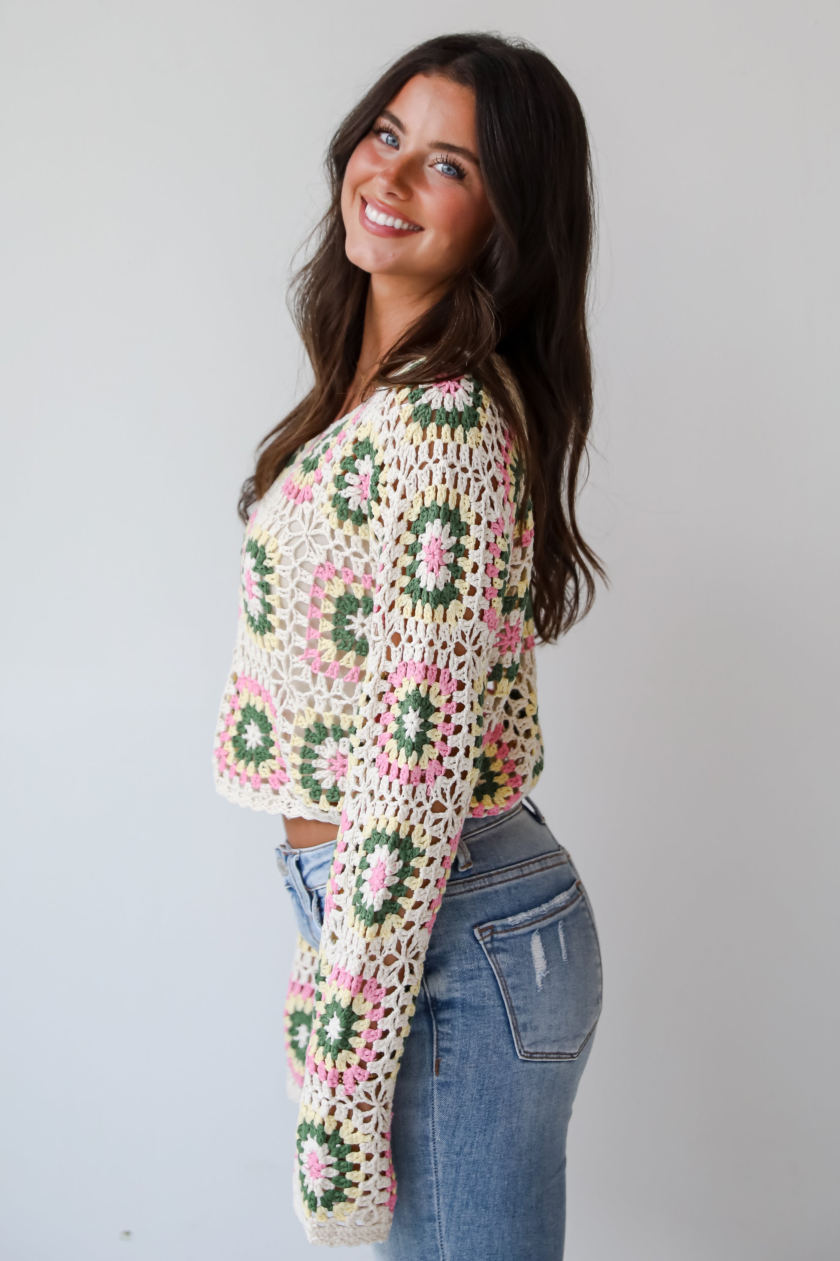 Cultivated Coolness Crochet Knit Top