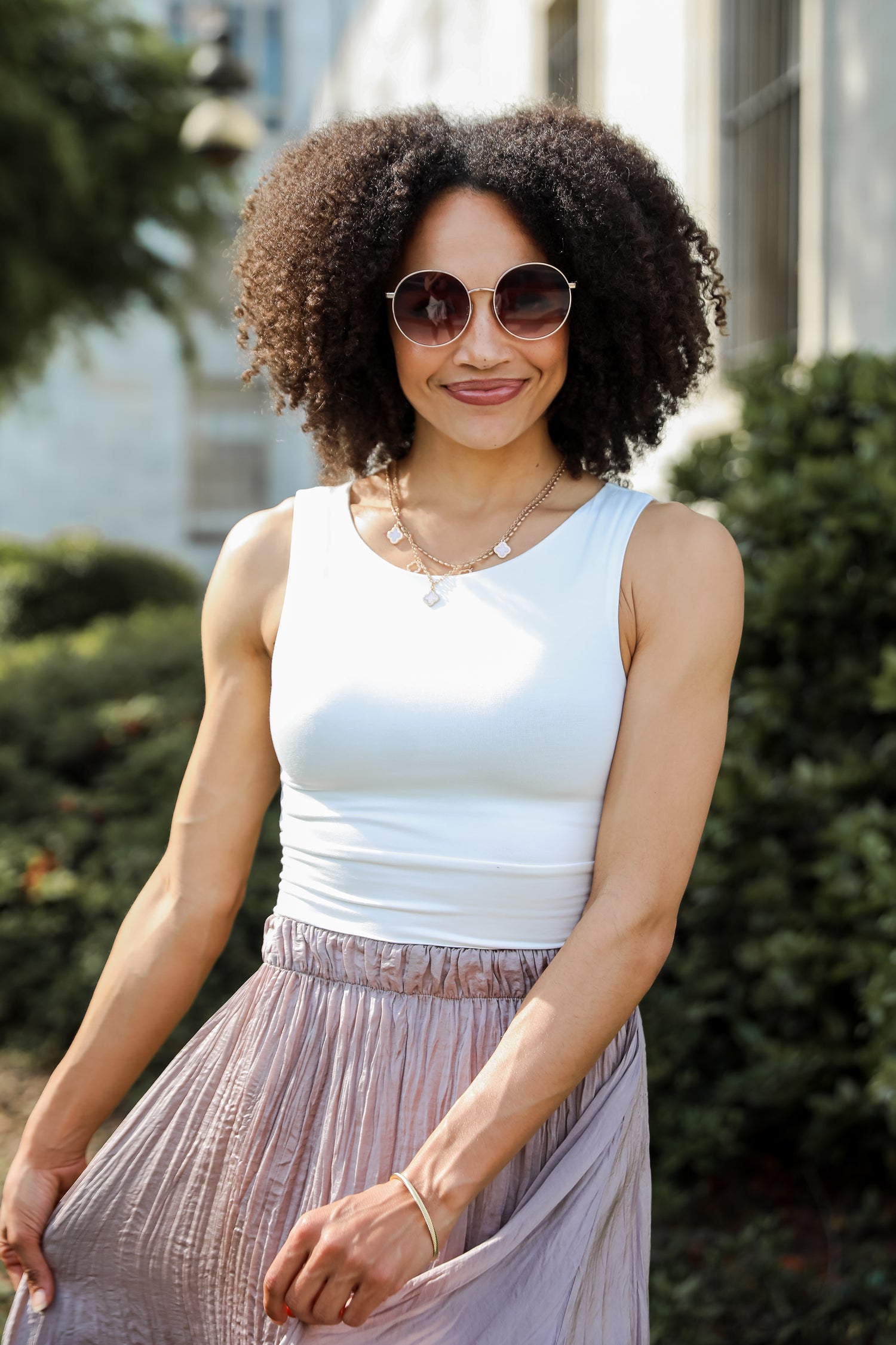 Brielle Everyday White Cropped Tank for vacation