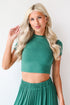 green Cropped Tee