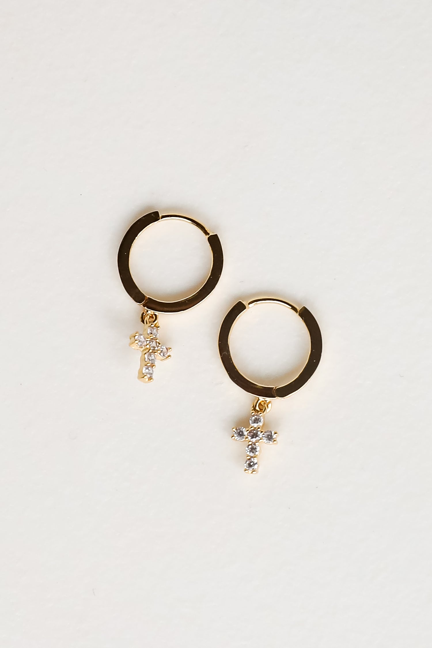 dainty cross earrings