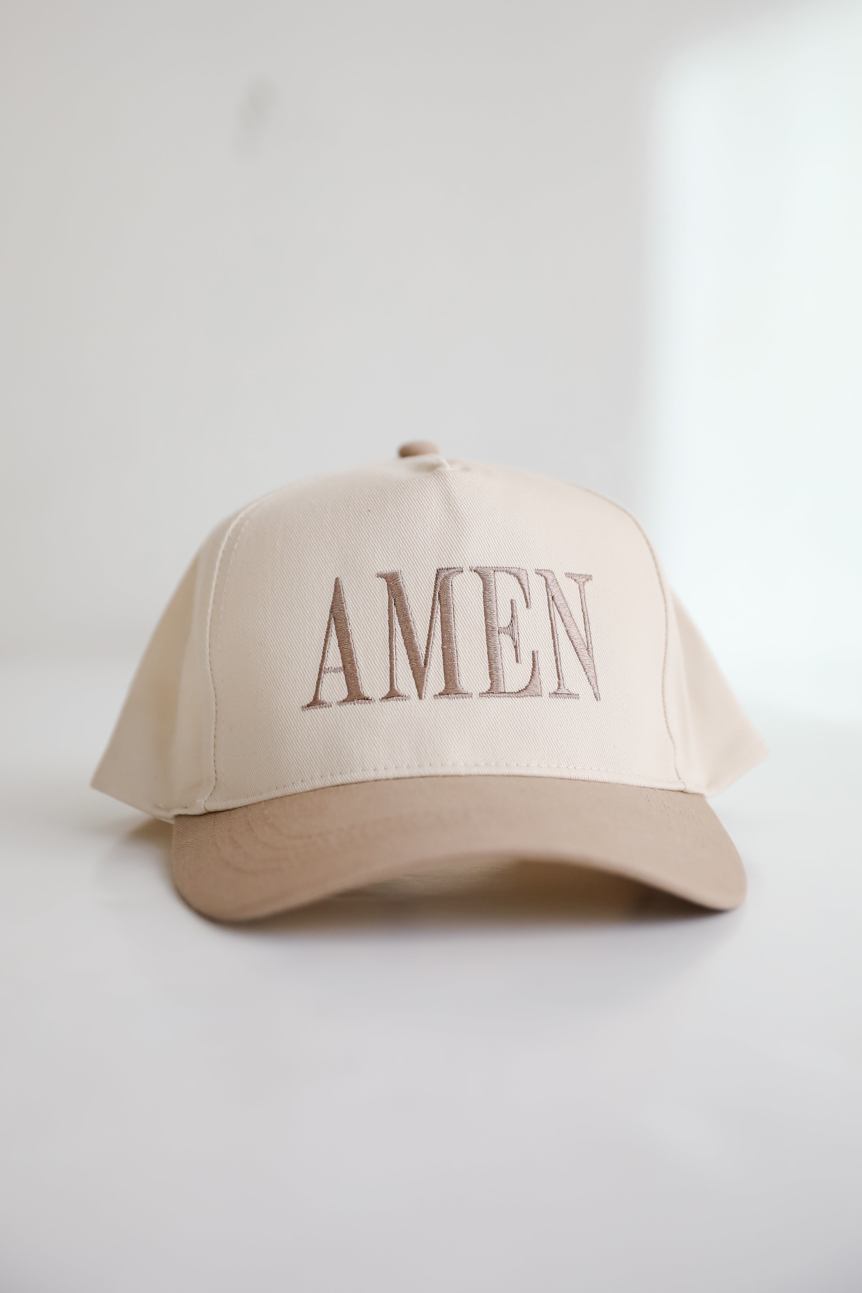 Amen Color Block Embroidered Hat