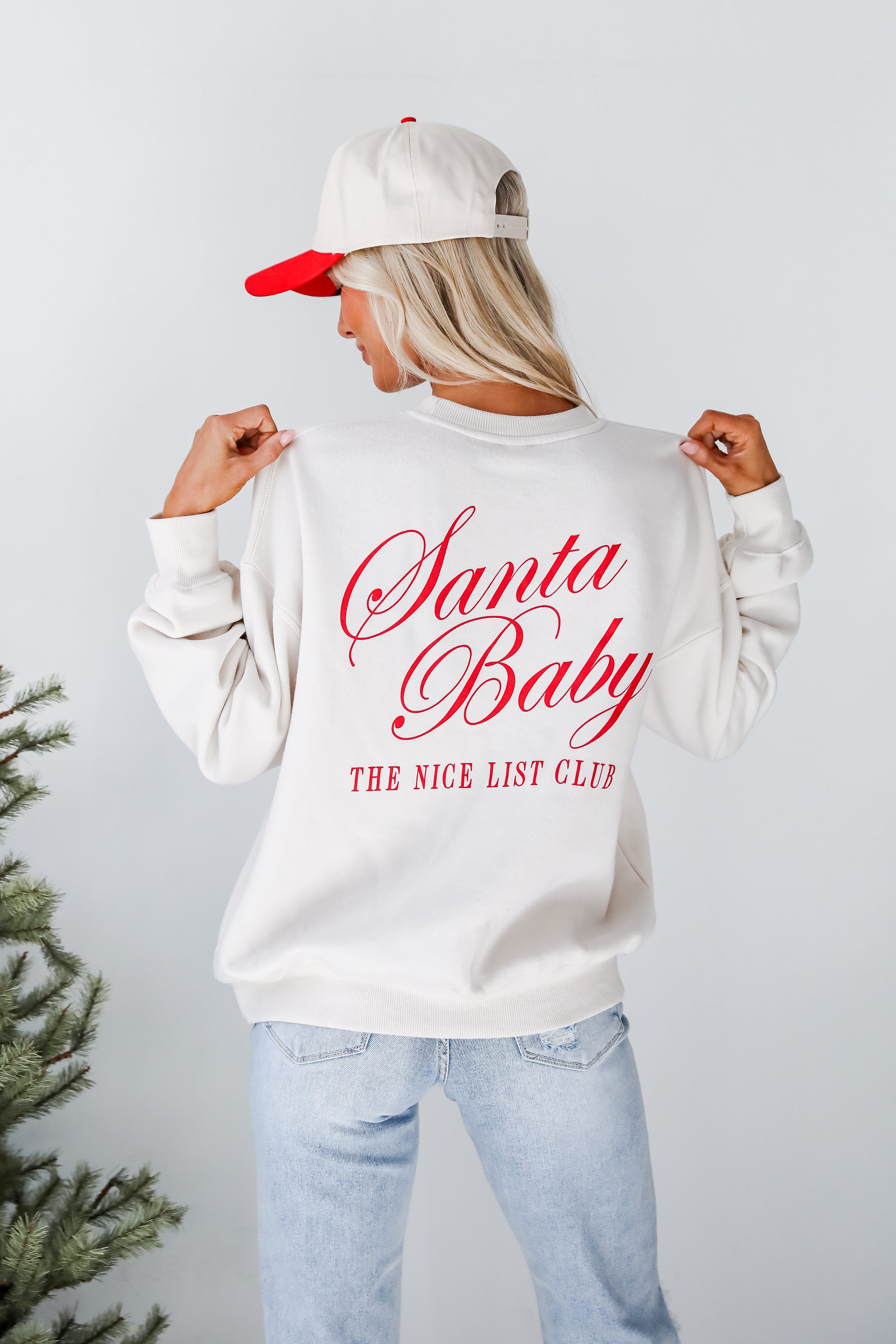 Beige Santa Baby Sweatshirt