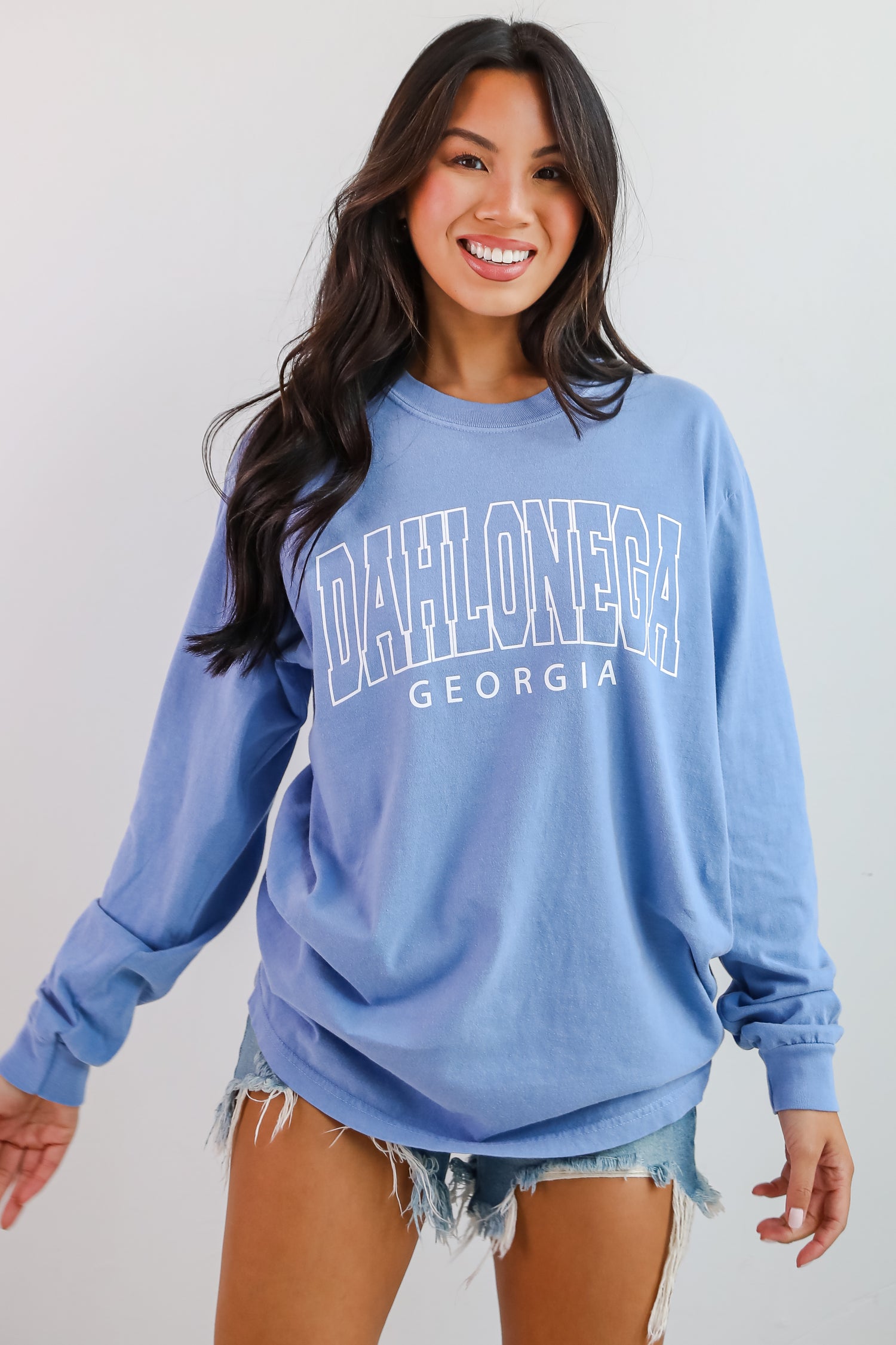 Light Blue Dahlonega Georgia Long Sleeve Tee