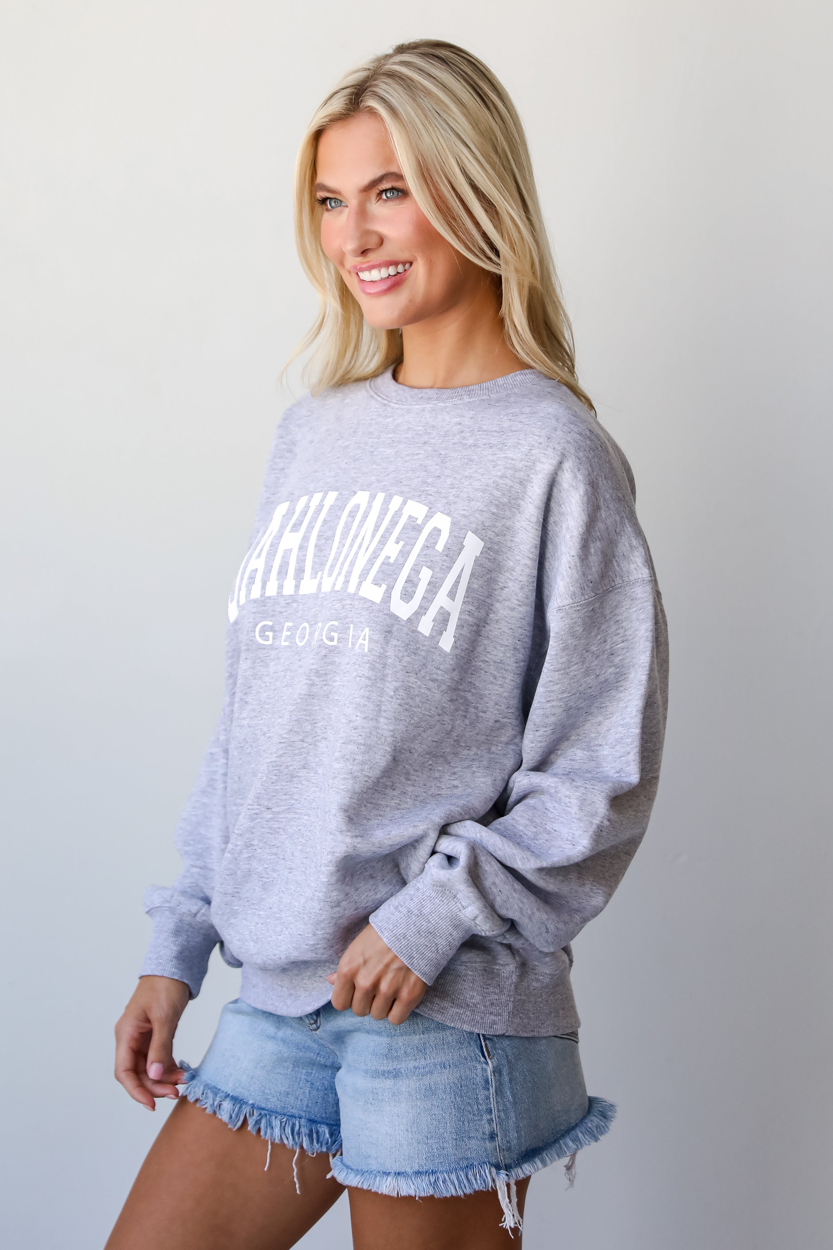 Light Heather Grey Dahlonega Georgia Sweatshirt