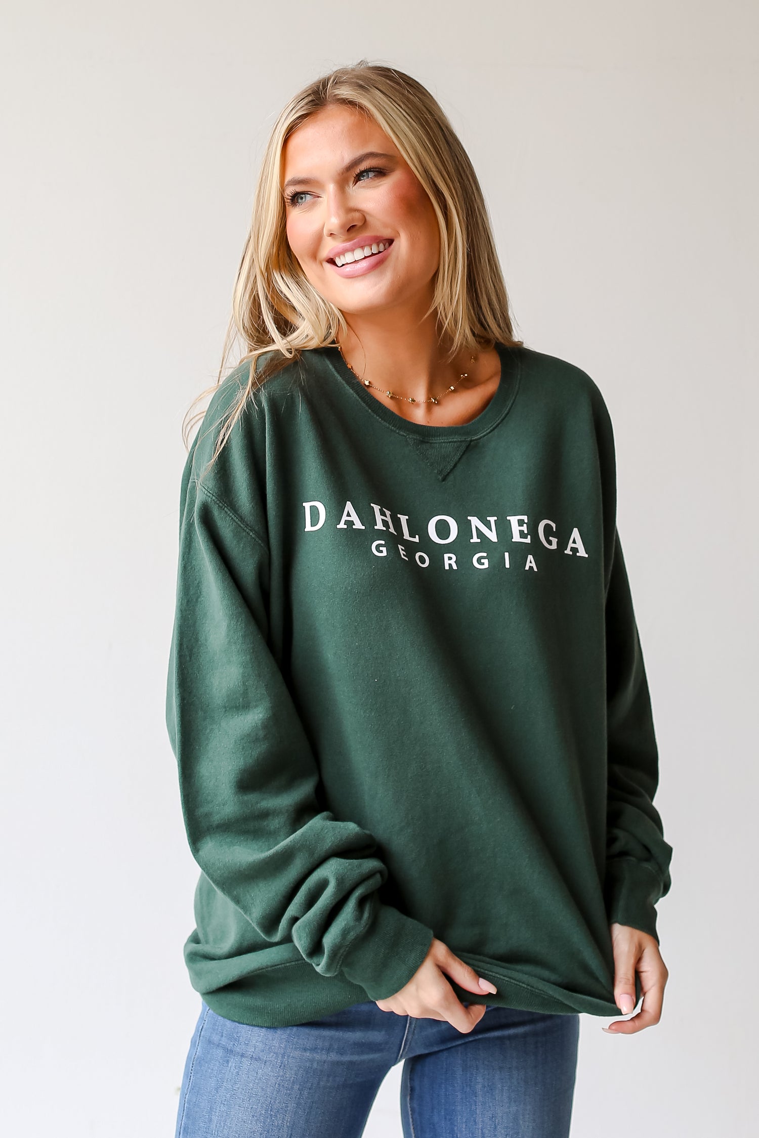 Hunter Green Dahlonega Georgia Pullover front view