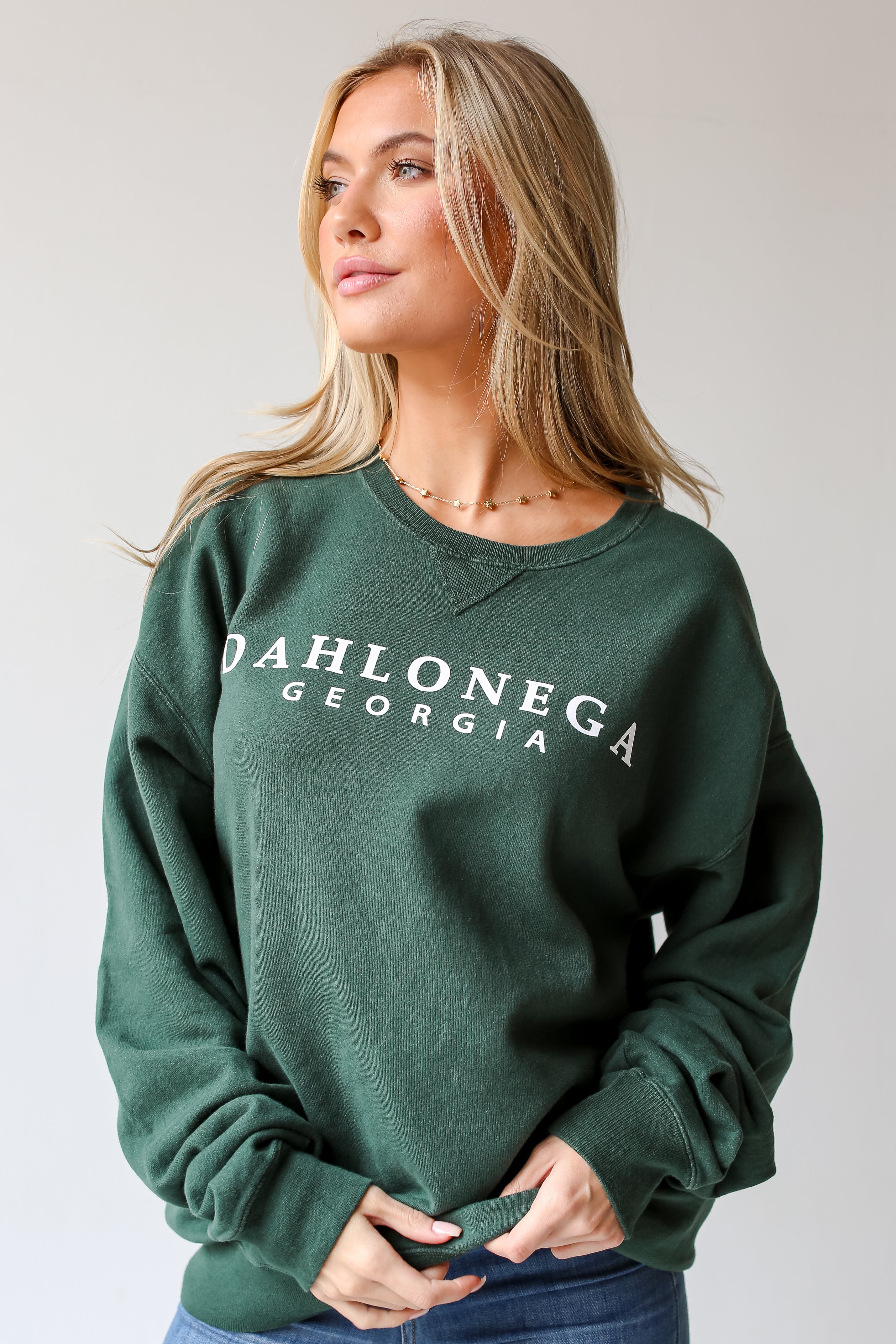 Hunter Green Dahlonega Georgia Pullover front view