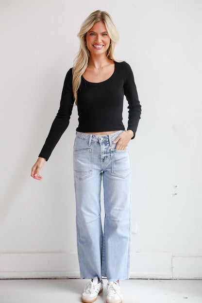 Kate Light Wash Super High Rise Barrel Jeans