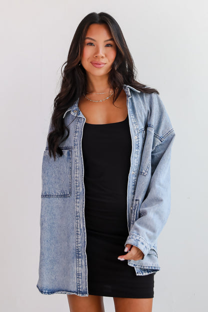 Trending Moment Light Wash Denim Jacket