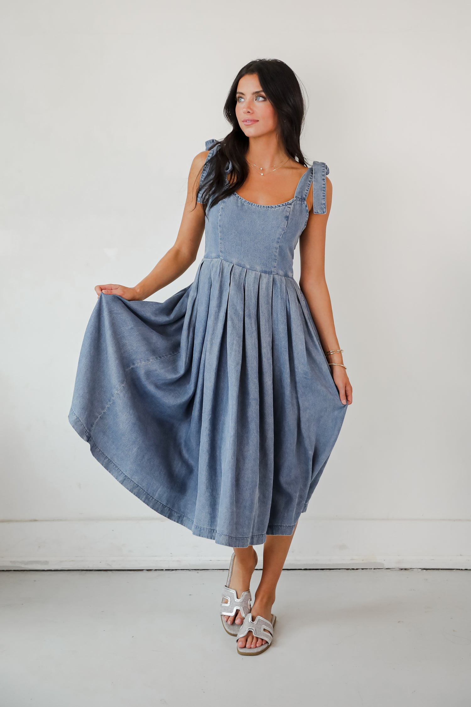 Truly Unforgettable Denim Midi Dress