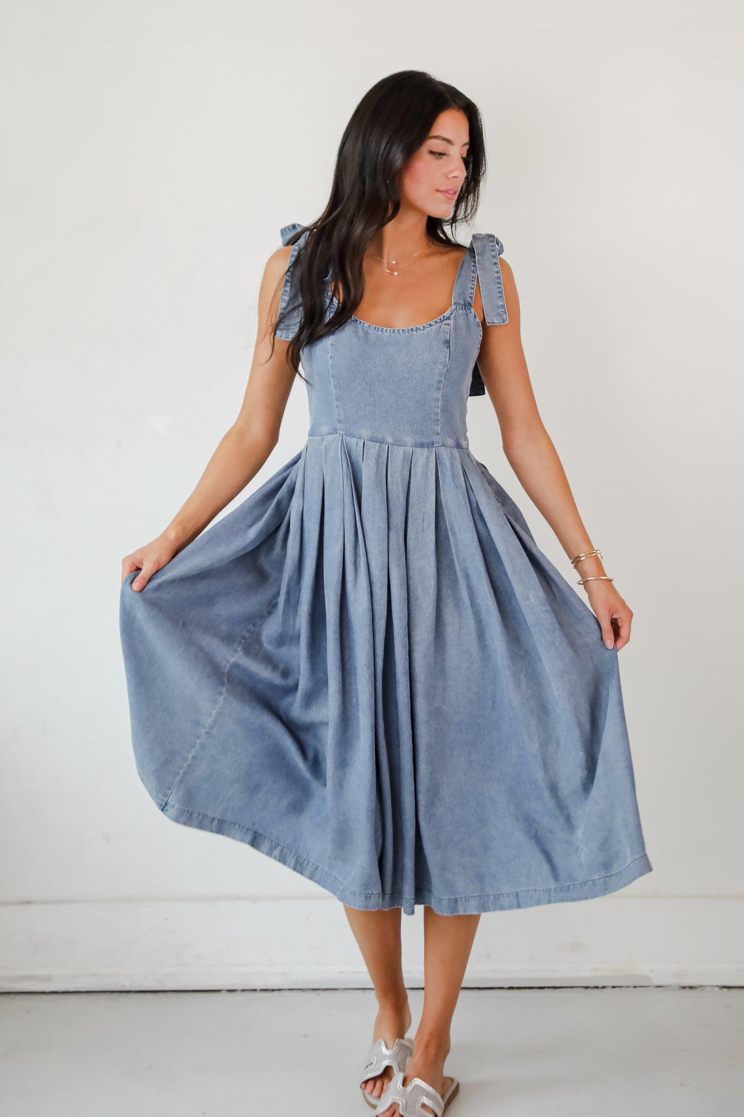 Truly Unforgettable Denim Midi Dress