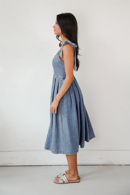 Truly Unforgettable Denim Midi Dress