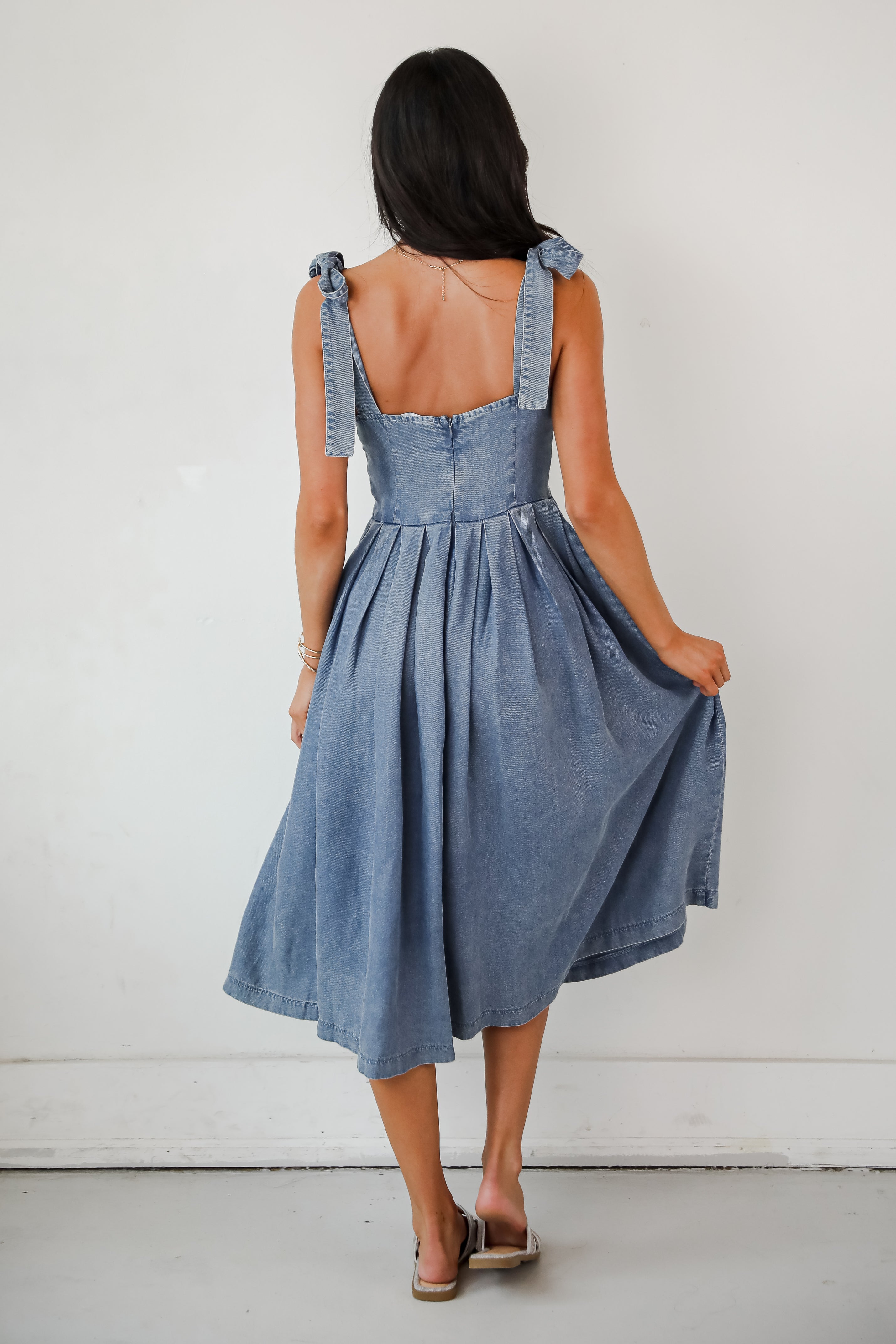 Truly Unforgettable Denim Midi Dress