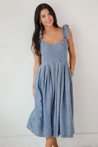 Truly Unforgettable Denim Midi Dress