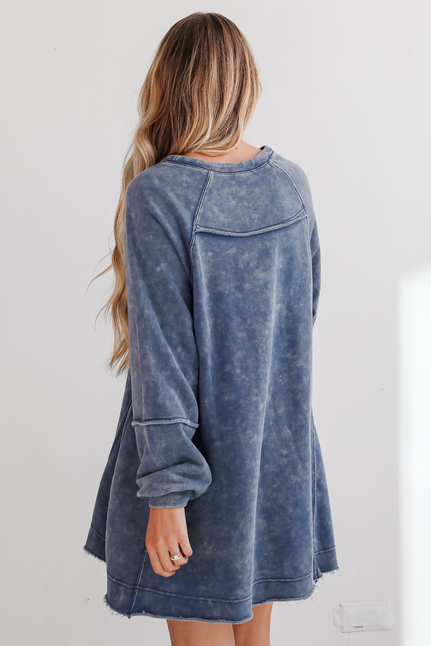 Modern Concept Denim Knit Mini Dress