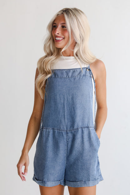 Pure Loveliness Medium Wash Denim Romper