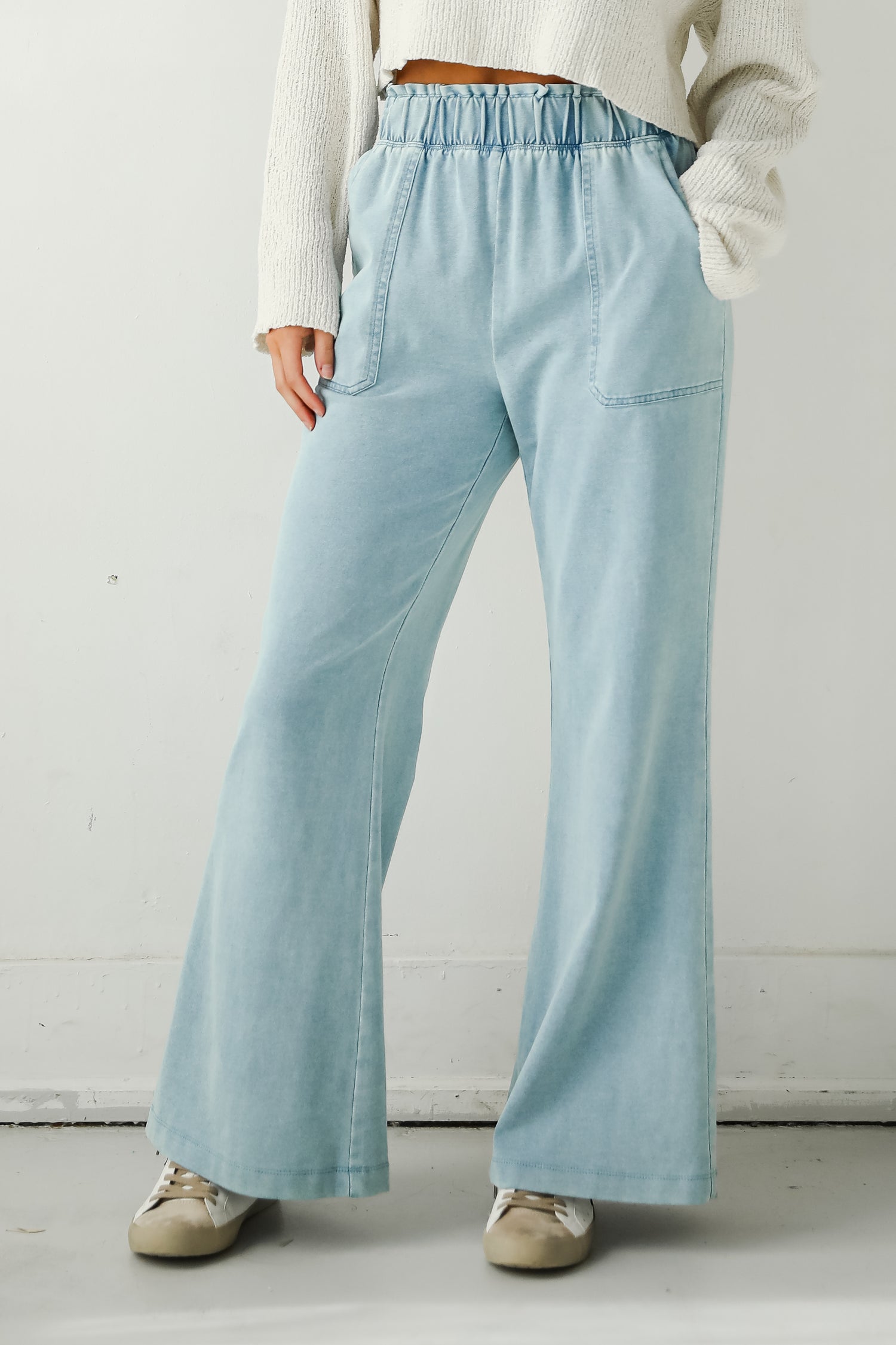 Impressive Aesthetic Denim Wide Leg Pants