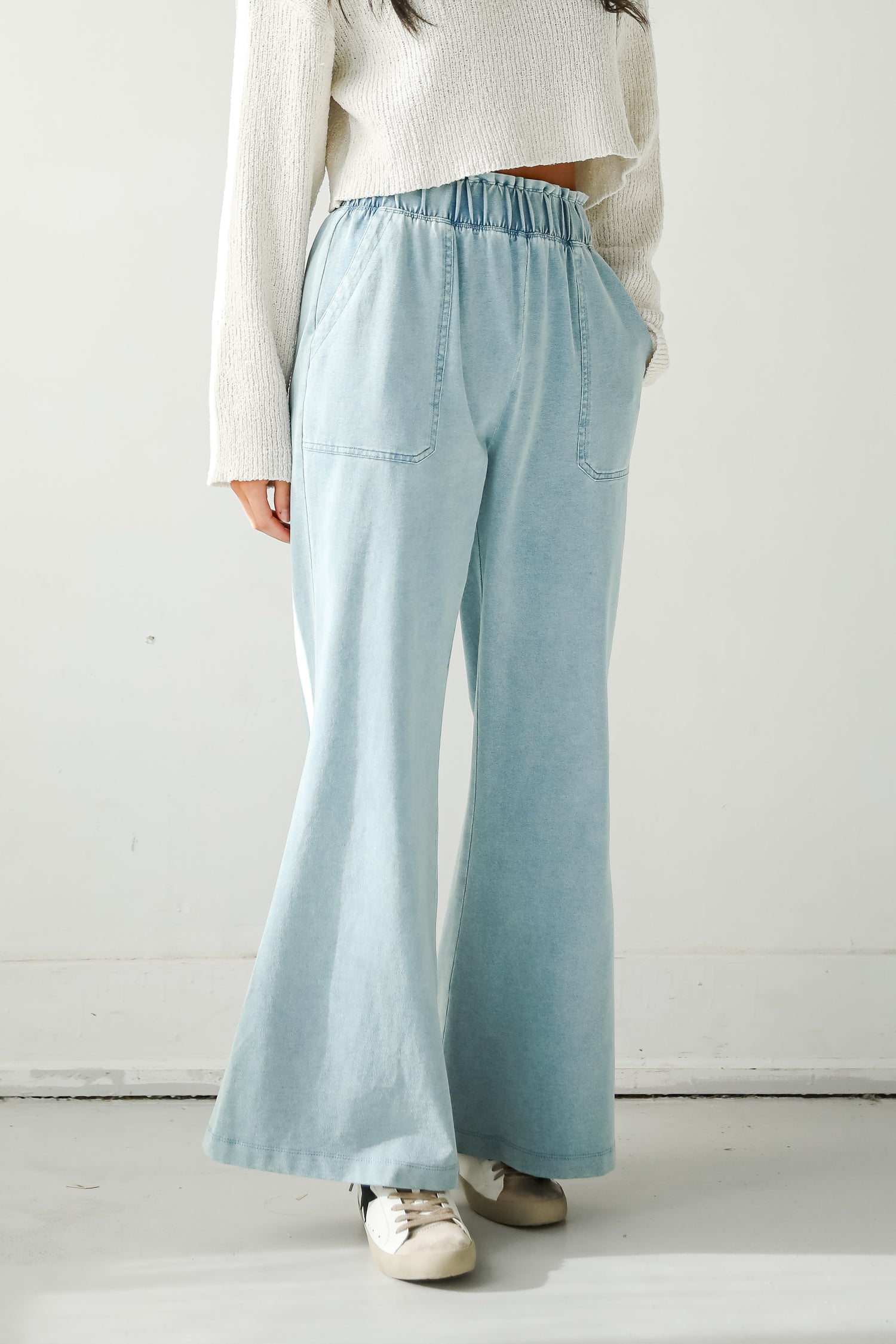 Impressive Aesthetic Denim Wide Leg Pants