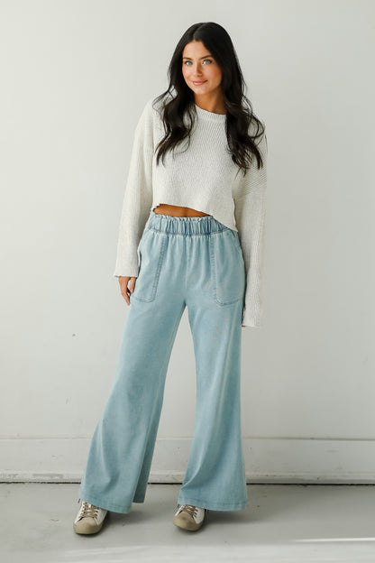 Impressive Aesthetic Denim Wide Leg Pants