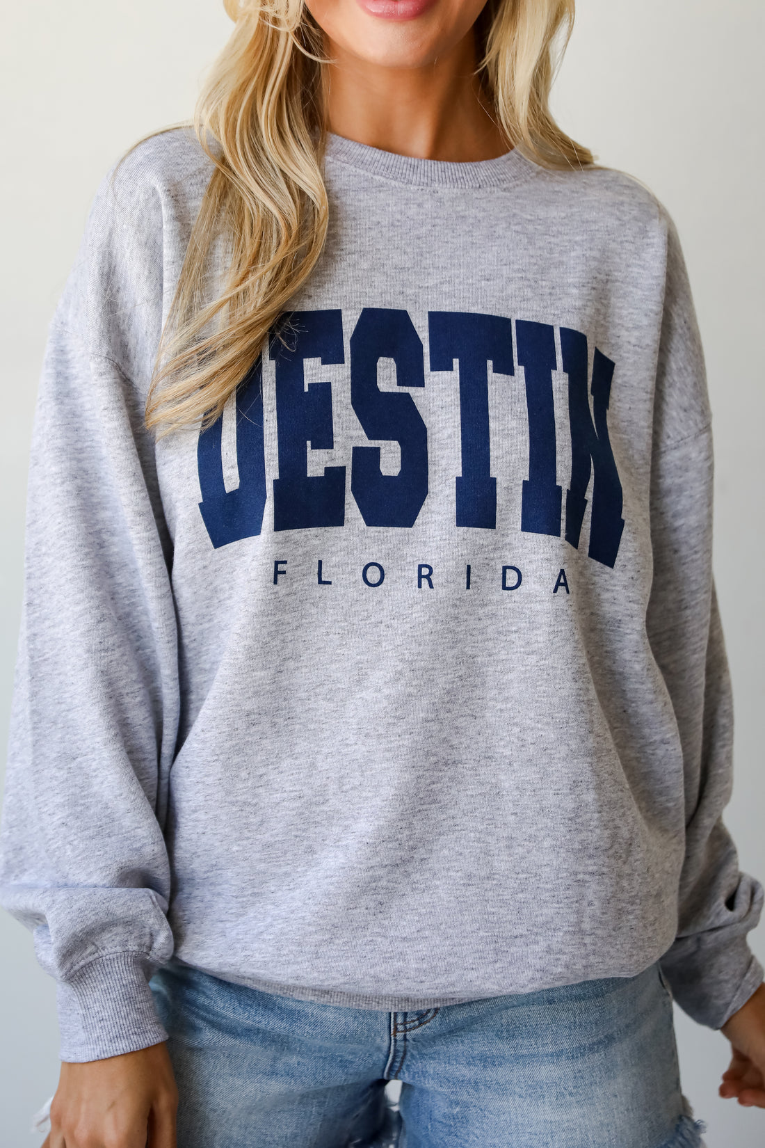 Light Heather Grey Destin Florida Sweatshirt