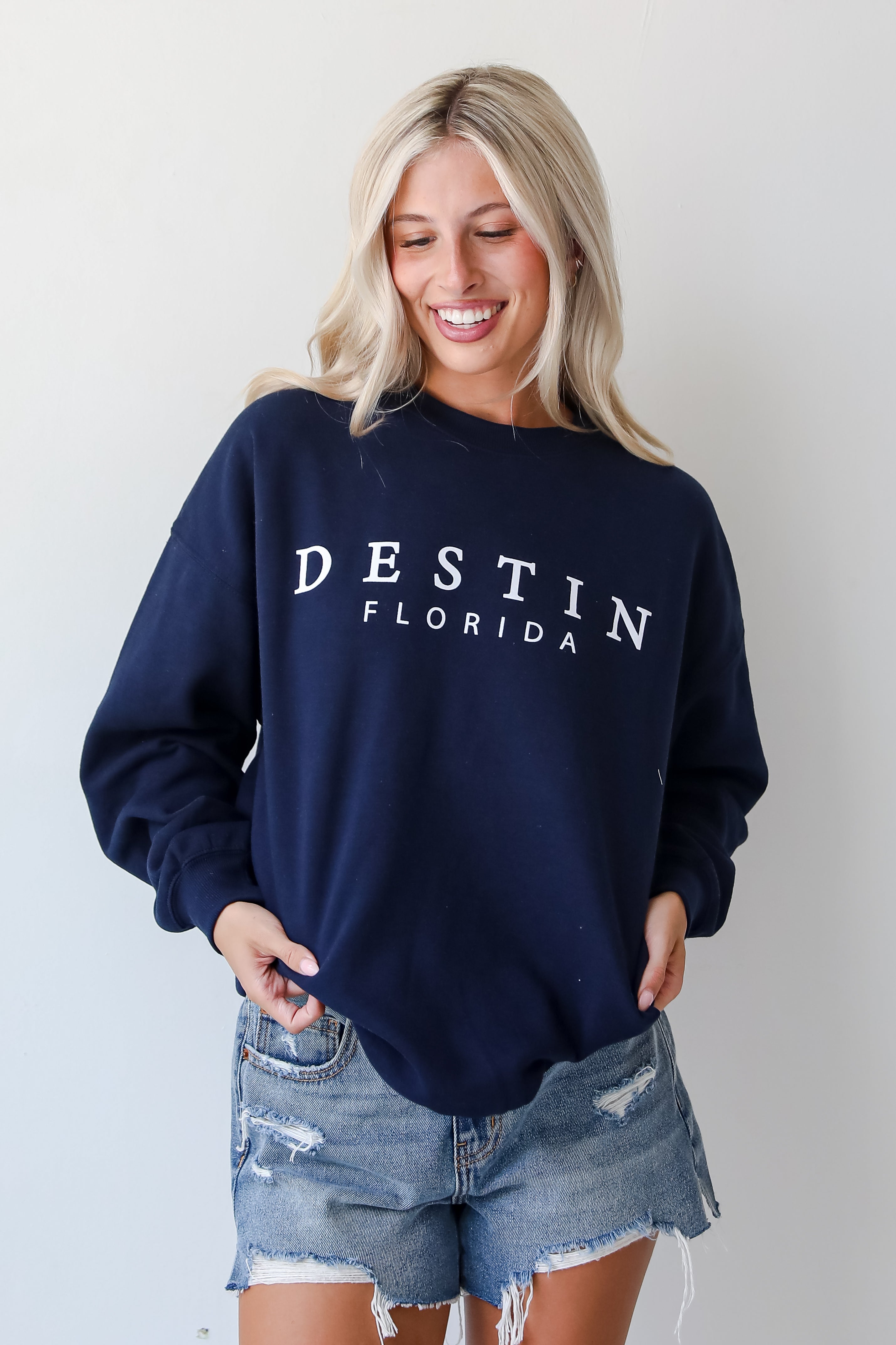 Navy Destin Florida Sweatshirt