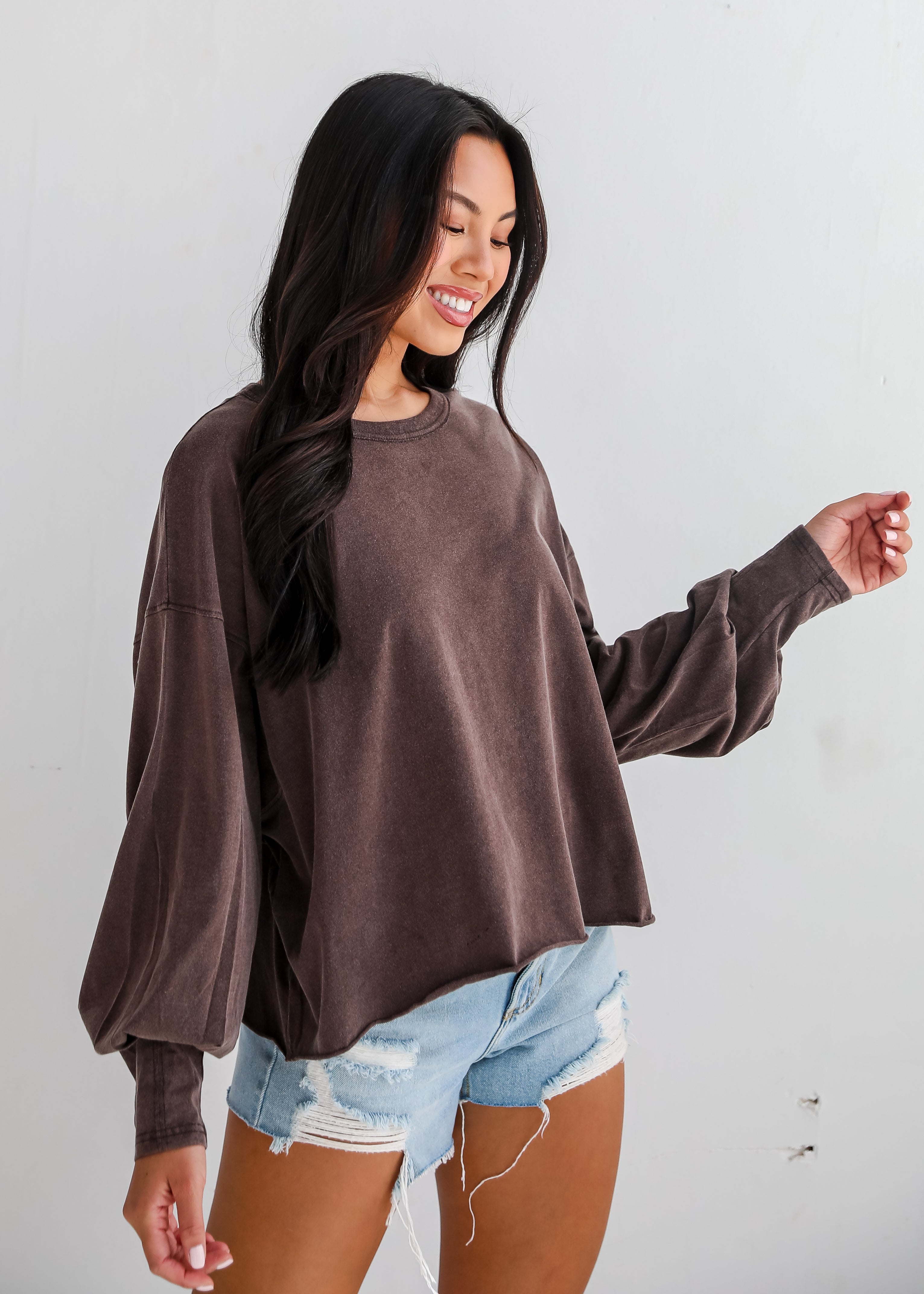 Aubree Cropped Long Sleeve Tee