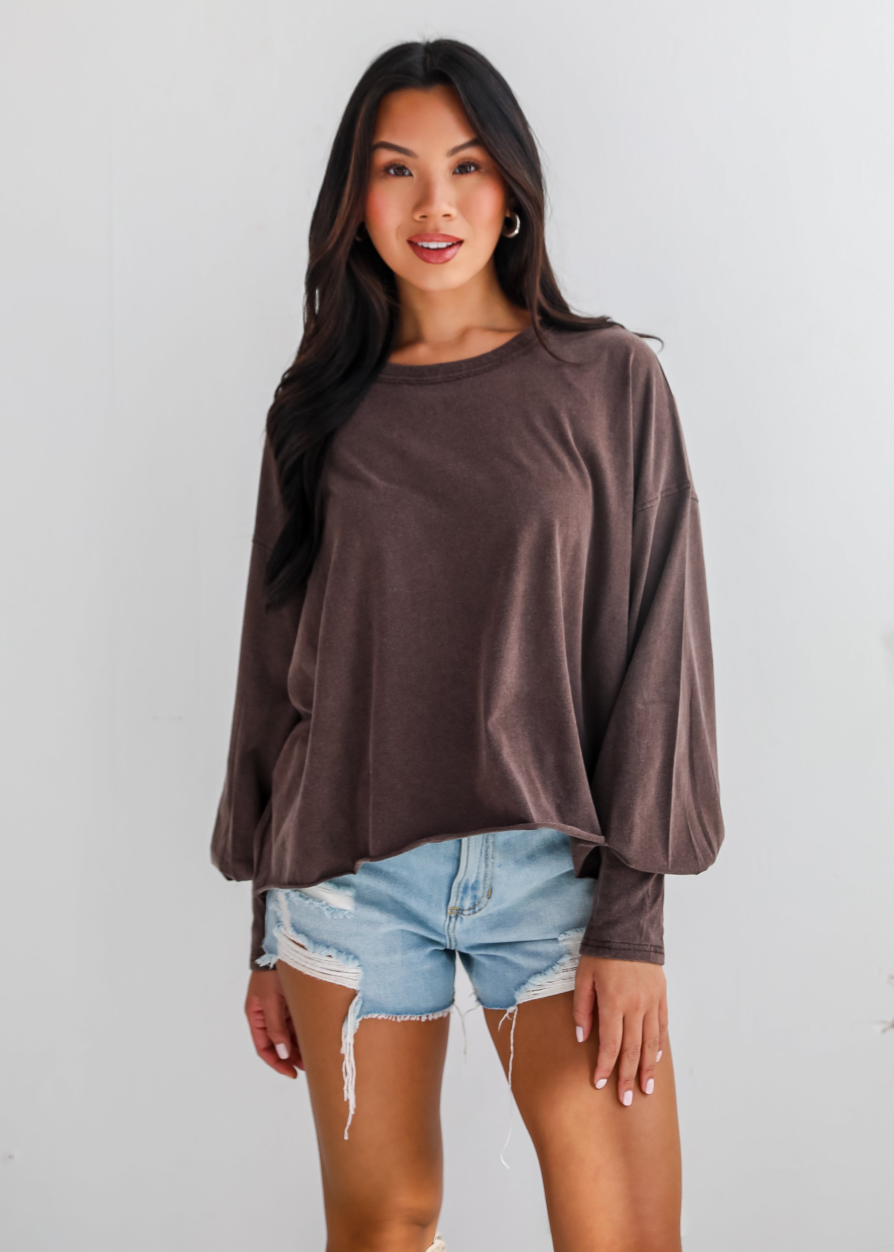 Aubree Cropped Long Sleeve Tee