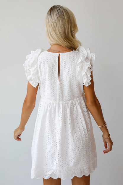 Truly Heavenly Eyelet Romper Dress