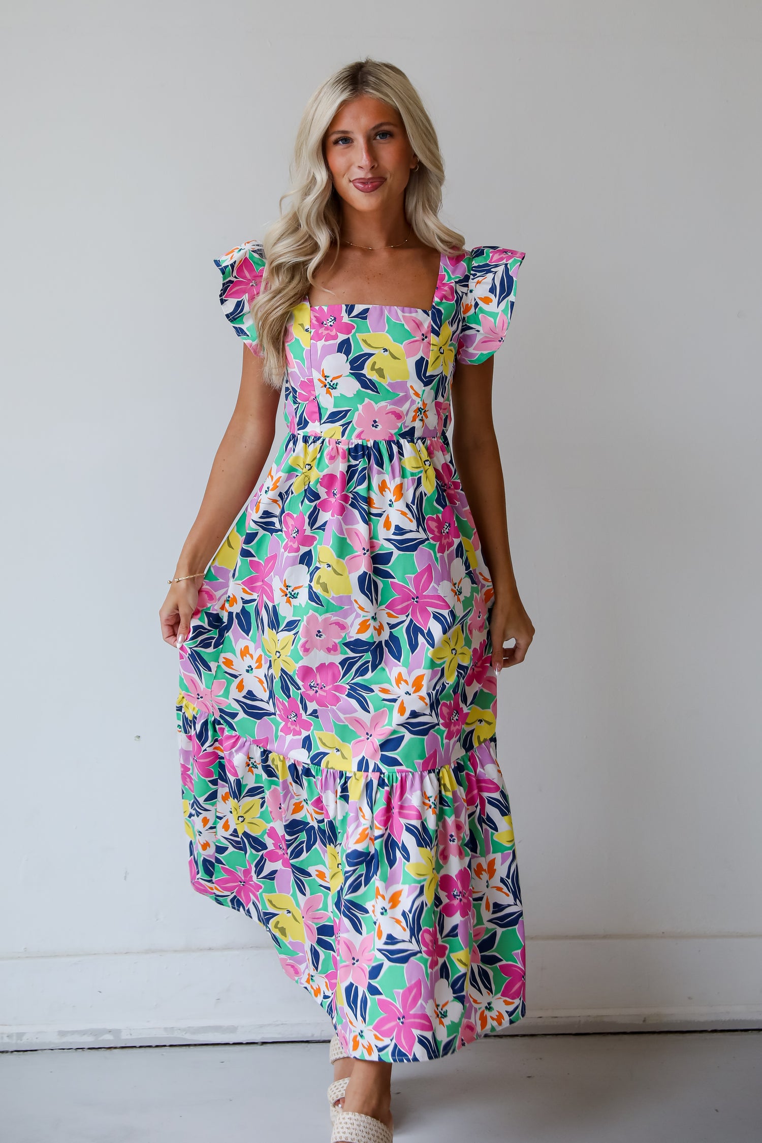 Darling Concept Pink Floral Maxi Dress