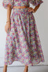 Instantly Perfect Multicolored Floral Midi Skirt